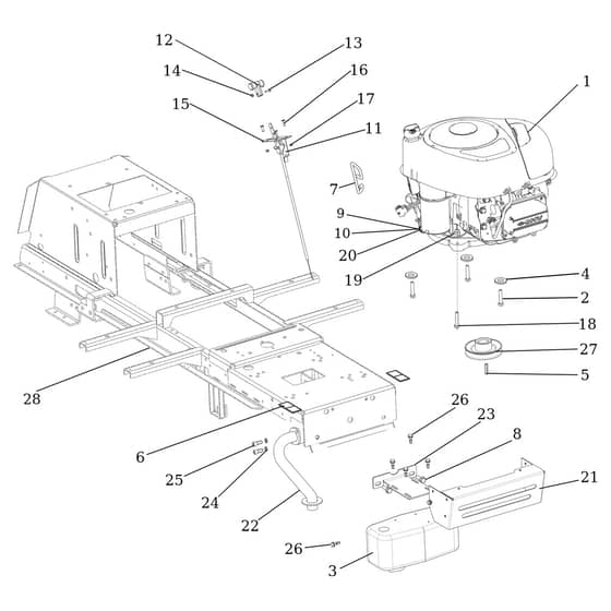 ED 92/16 KH (K1600AVD) - 2024 - Efco Ride On Mower Engine Diagram