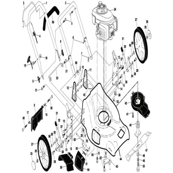 McCulloch EDITION 1 - 96141014500 - 2007-14 - Drive Parts Diagram