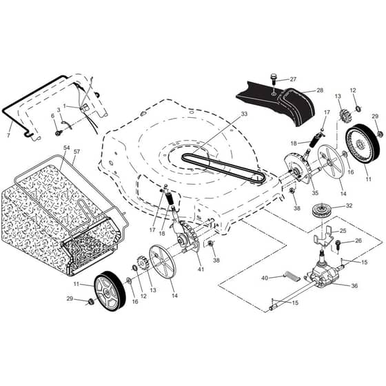 McCulloch EDITION 1XXL-R - 96141020200 - 2009-06 - Drive Parts Diagram