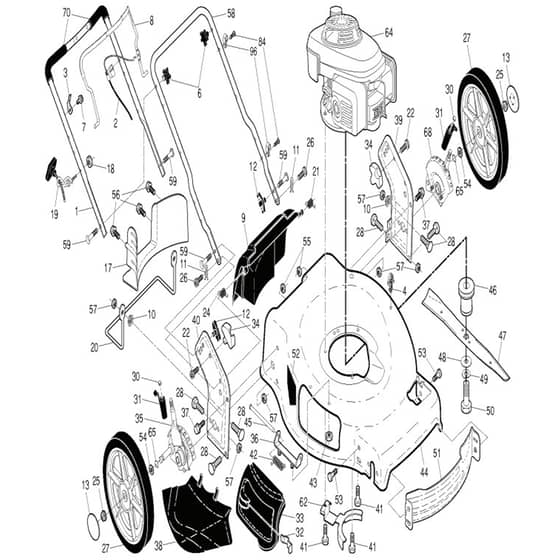 McCulloch EDITION XXL - 96141023001 - 2010-002 - Frame Parts Diagram