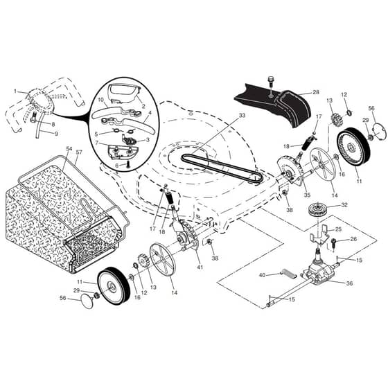 McCulloch EDITION XXL-R - 96141023200 - 2010-03 - Drive Parts Diagram