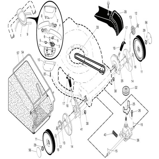 McCulloch EDITION XXL-R - 96141023201 - 2010-04 - Drive Parts Diagram
