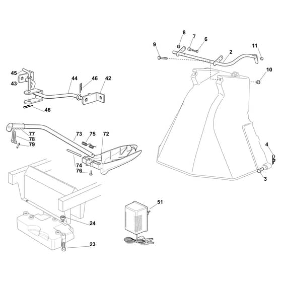 EF 103/16 K - 2022 - Efco Ride On Mower Optionl on request Diagram