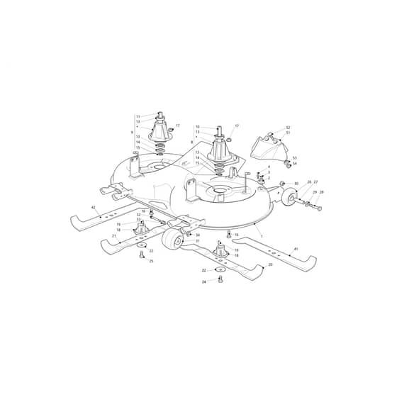 EF 104/19 KV - 2023 - Efco Ride On Mower Mowing Deck Diagram