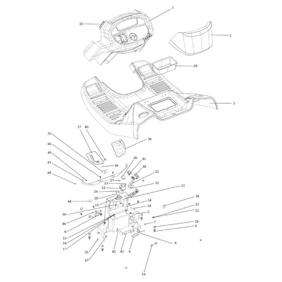 EF 106/16 KH (K1600AVD - EURO5) - 2021 - Efco Ride On Mower Dashboard Diagram