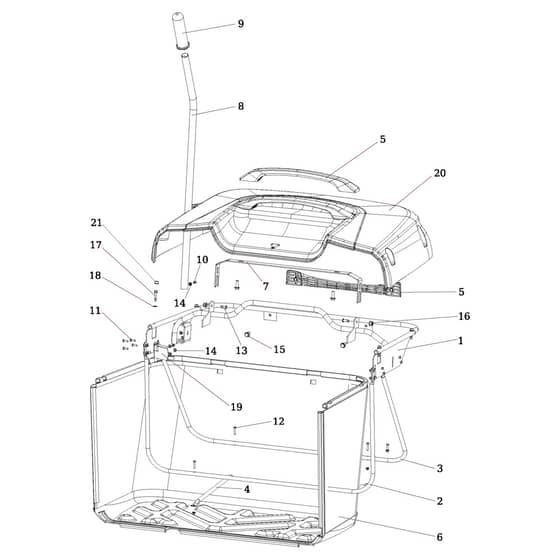 EF 106/16 KH (K1600AVD - EURO5) - 2021 - Efco Ride On Mower Grass collector Diagram