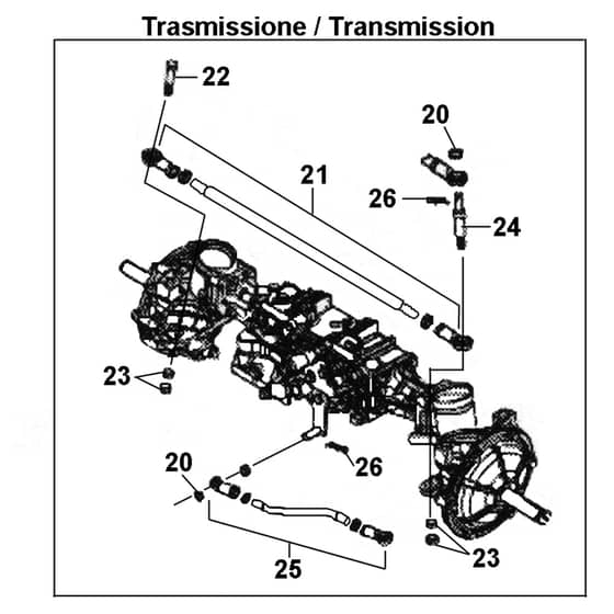 EF 106/24 KH 4X4 (K2400AVD V-twin) - 2016 - Efco Ride On Mower Front axle transmission Diagram