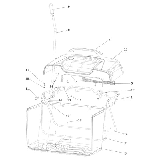 EF 106/24 KH 4X4 (K2400AVD V-twin) - 2016 - Efco Ride On Mower Grass collector Diagram