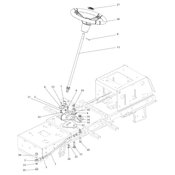 EF 106/24 KH 4X4 (K2400AVD V-twin) - 2016 - Efco Ride On Mower Steering arm Diagram