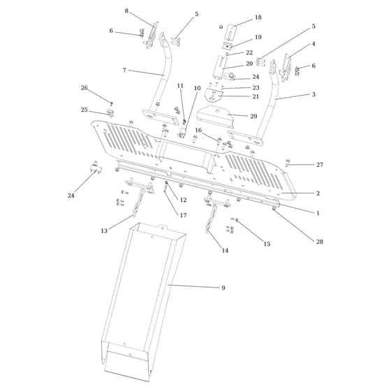 EF 106/24 KH 4X4 (K2400AVD V-twin) - 2017 - Efco Ride On Mower Chute and collector assy Diagram