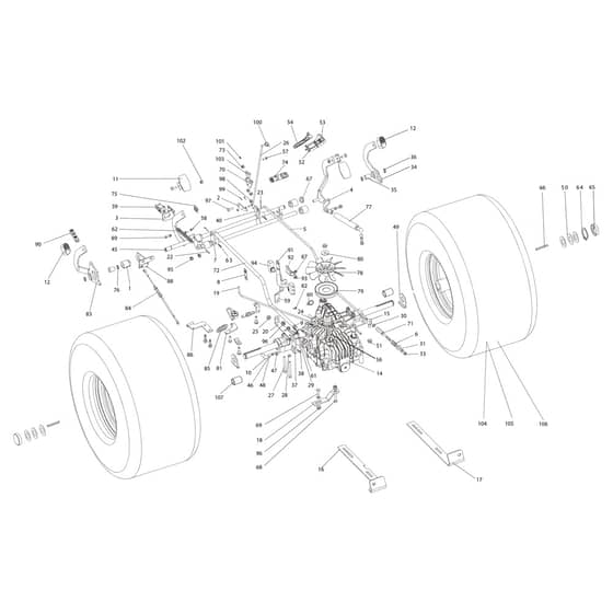 EF 106/24 KH 4X4 (K2400AVD V-twin) - 2018 - Efco Ride On Mower Transmission Diagram