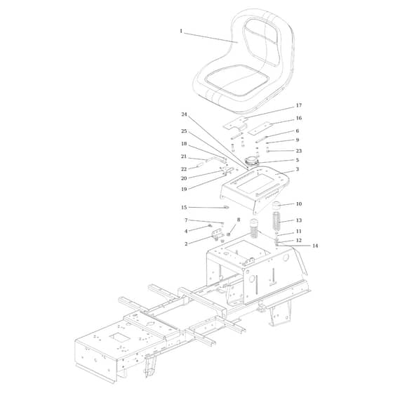 EF 106/24 KH (K2400AVD V-twin) - 2015 - Efco Ride On Mower Hood 01 Diagram