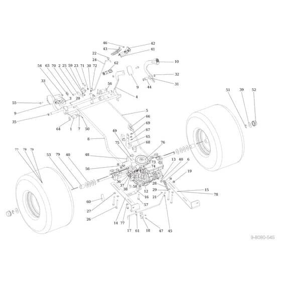 EF 106/24 KH (K2400AVD V-twin) - 2017 - Efco Ride On Mower Transmission Diagram