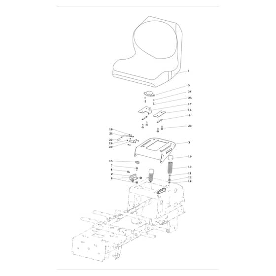 EF 106/24 KH (K2400AVD V-twin - EURO5) - 2024 - Efco Ride On Mower Hood 01 Diagram