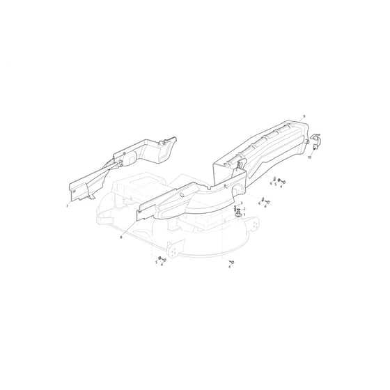 EF 123/21 KV - 2023 - Efco Ride On Mower Mowing Deck Diagram