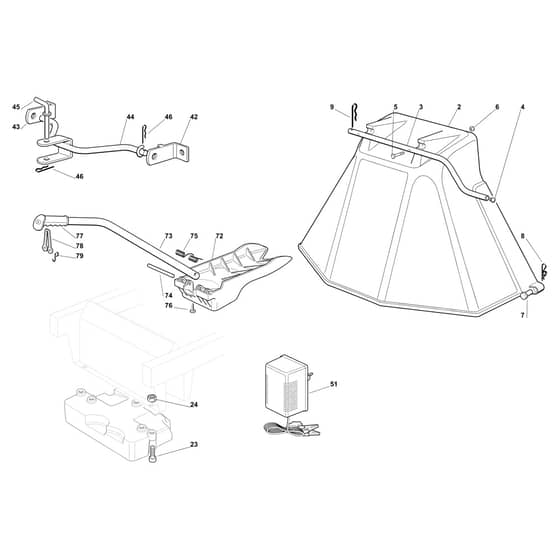 EF 123/21 KV - 2023 - Efco Ride On Mower Electrical Parts Diagram