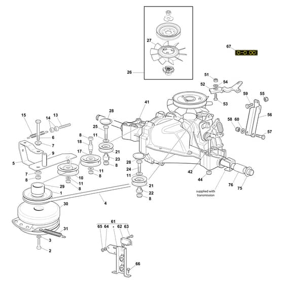 EF 123/22 V - 2019 - Efco Ride On Mower Transmission Diagram