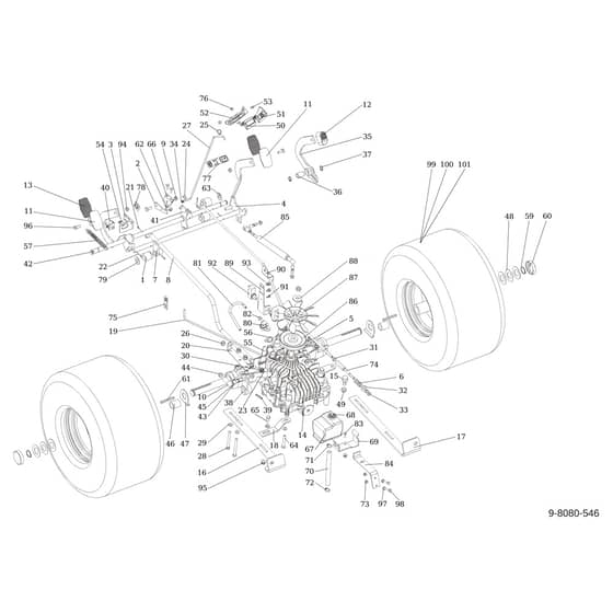 EF 124/22 H - 2015 - Efco Ride On Mower Transmission Diagram