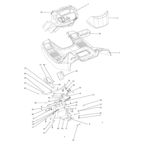 EF 124/22 H - 2017 - Efco Ride On Mower Dashboard Diagram