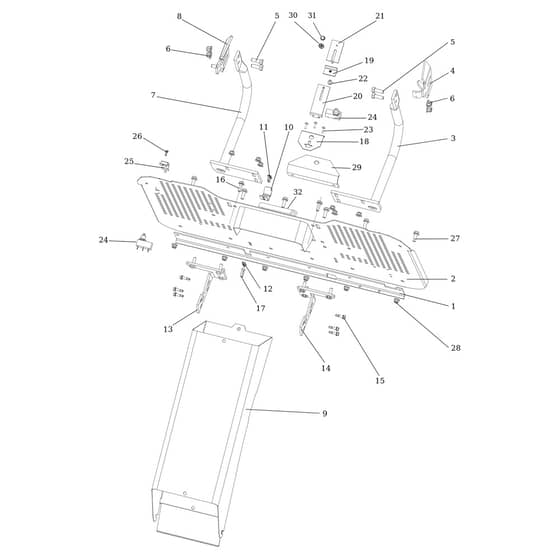 EF 124/22 HP - 2024 - Efco Ride On Mower Chute and collector assy Diagram