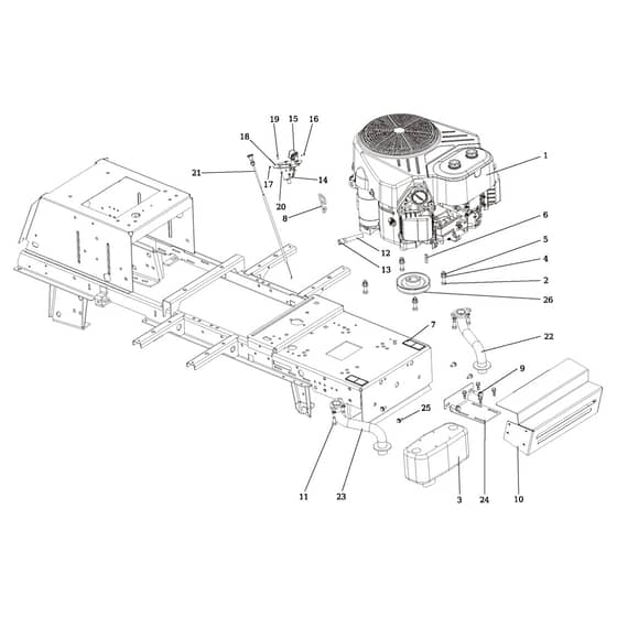 EF 124/24 KH (K2400AVD V-Twin) - 2016 - Efco Ride On Mower Engine Diagram