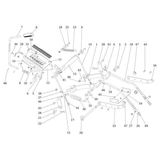 EF 124/24 KH (K2400AVD V-Twin) - 2016 - Efco Ride On Mower Mowing control Diagram