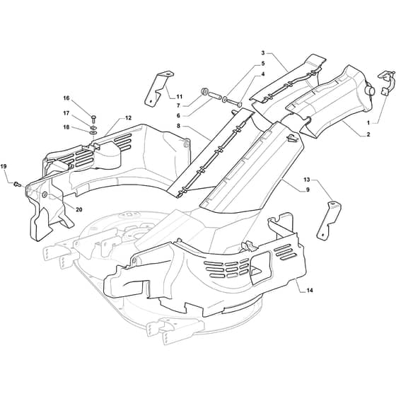 EF 84/14.5 K H - 2017 - Efco Ride On Mower Guards Diagram