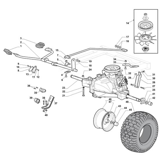EF 84/14.5 K H - 2018 - Efco Ride On Mower Transmission Diagram