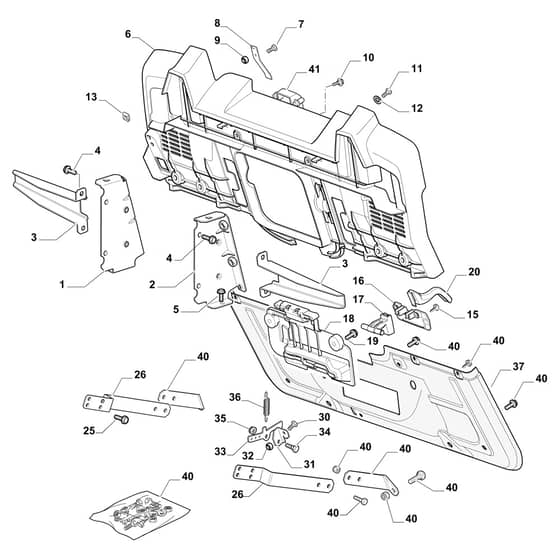 EF 84/14.5 K H - 2023 - Efco Ride On Mower Frame 02 Diagram
