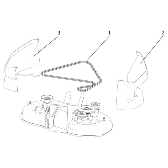 EF 92/13H - 2018 - Efco Ride On Mower Mowing deck 02 Diagram