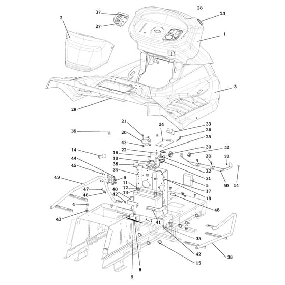 EF 92/16H - 2015 - Efco Ride On Mower Dashboard Diagram