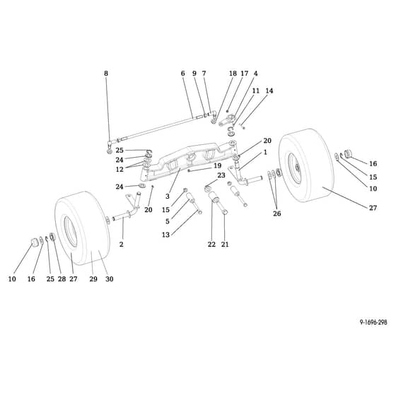EF 92/16H - 2016 - Efco Ride On Mower Front axle Diagram