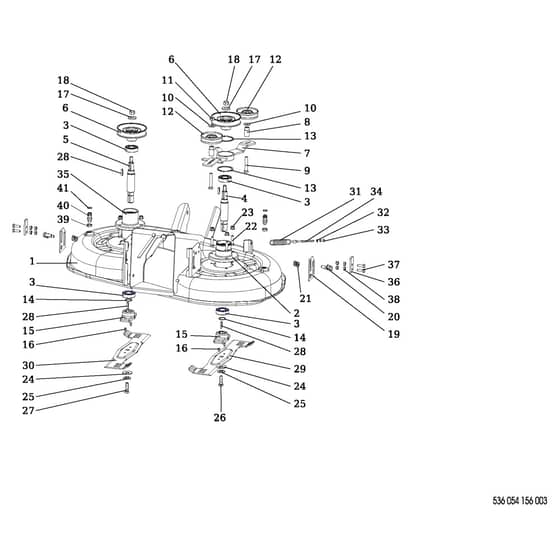 EF 92/16H - 2016 - Efco Ride On Mower Mowing deck 02 Diagram