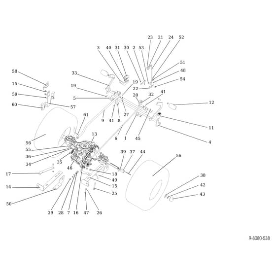 EF 92/24 KH (K2400AVD TWIN) - 2021 - Efco Ride On Mower Transmission Diagram