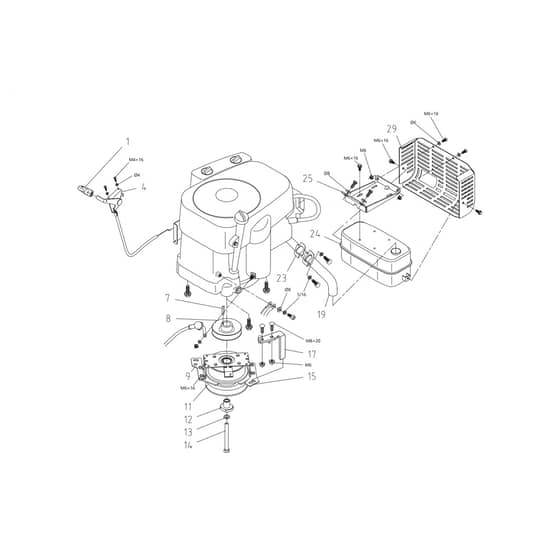 EF 92R/16 K - 2024 - Efco Ride On Mower Engine Diagram