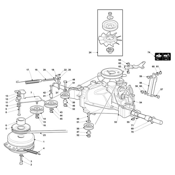 EF 93/16.5 K - 2019 - Efco Ride On Mower Transmission Diagram