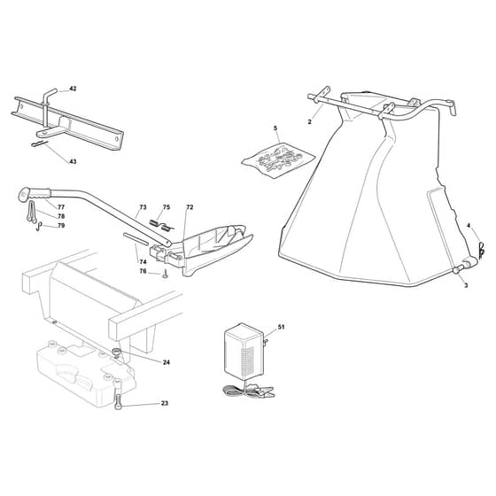 EF 93/16 K - 2019 - Efco Ride On Mower Options Diagram