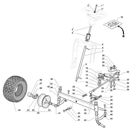 EF 98L/14.5 K H - 2017 - Efco Ride On Mower Steering Diagram