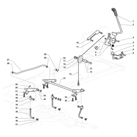 EF 98L/14.5 K H - 2019 - Efco Ride On Mower Cutting Plate Lifting Diagram