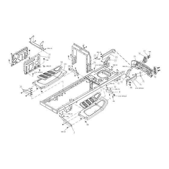 EF 99L/14.5 K - 2024 - Efco Ride On Mower Frame Diagram