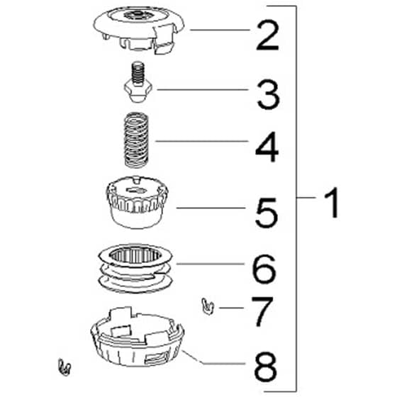 McCulloch Elite 1 610 BT - 2007-03 - Cutting Equipment (1) Parts Diagram