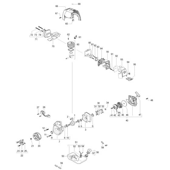 McCulloch ELITE 2 010 BT - 2007-02 - Engine Parts Diagram