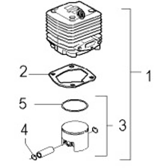 McCulloch ELITE 2 010 L - 2007-02 - Cylinder Piston Parts Diagram