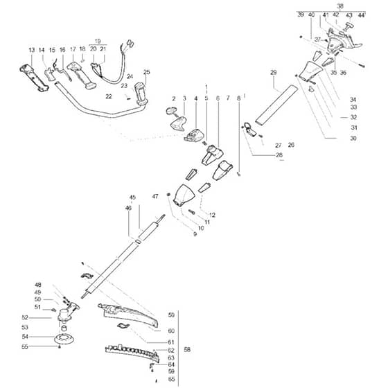 McCulloch Elite 2 510 B-PRO - 2007-03 - Shaft & Handle Parts Diagram