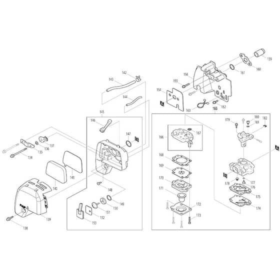 Makita EM2511LH - Petrol Brushcutter - Power Tool 05 Diagram