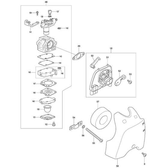 Makita EM2600U - Petrol Brushcutter - Power Tool 02 Diagram