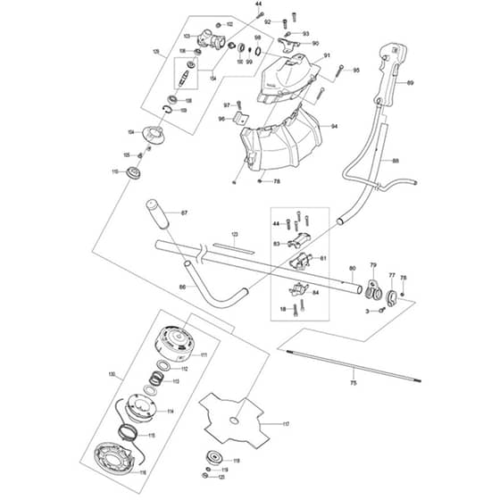 Makita EM2600U - Petrol Brushcutter - Power Tool 03 Diagram