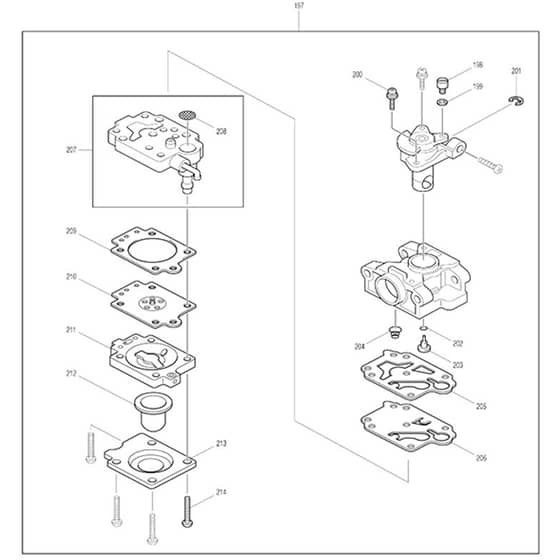 Makita EM2651LH - Petrol Brush Cutter - Power Tool 04 Diagram