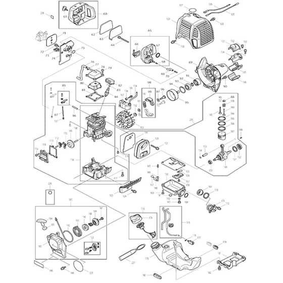 Makita EM2651UH - Petrol Brush Cutter - Power Tool 02 Diagram