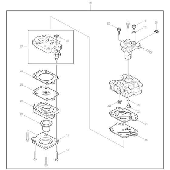 Makita EM2651UH - Petrol Brush Cutter - Power Tool 03 Diagram